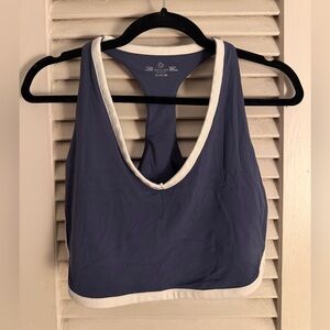 Aerie Purple Sports bra with White Trim